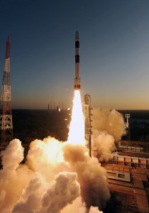 PSLV Start - Quelle: twitter/@SurreySat - Image Credit ISRO